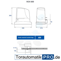 Schiebetorantrieb NICE ROX 600